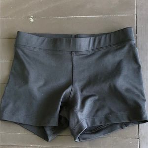 black varsity shorts